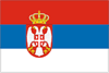 Fahne von Serbien