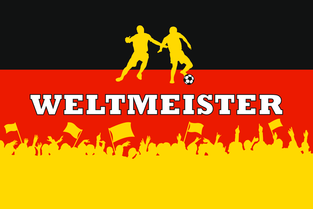 Flagge 90 x 150 : Deutschland Weltmeister