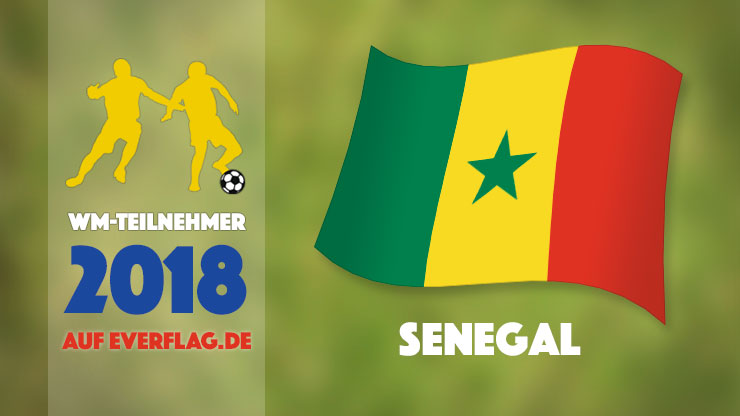 Die Nationalflagge von Senegal