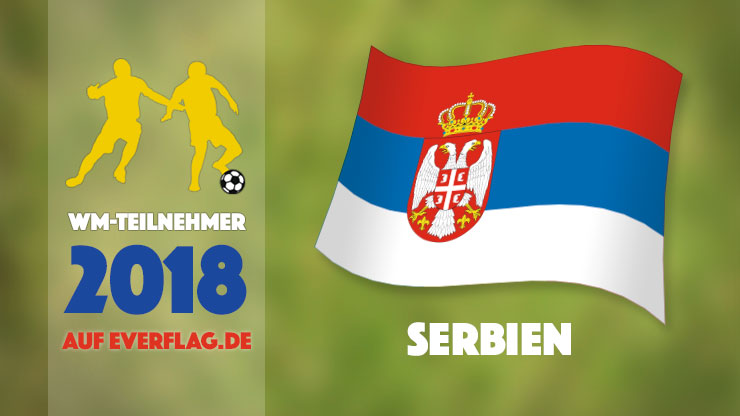 Die Nationalflagge von Serbien