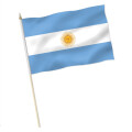 Stock-Flagge : Argentinien mit Wappen  /...