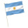 Stock-Flagge : Argentinien mit Wappen  / Premiumqualität