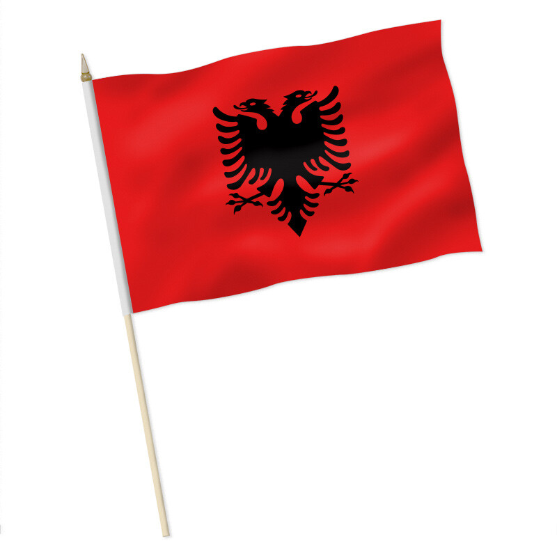 Schlüsselanhänger Albanien Fahne 12 
