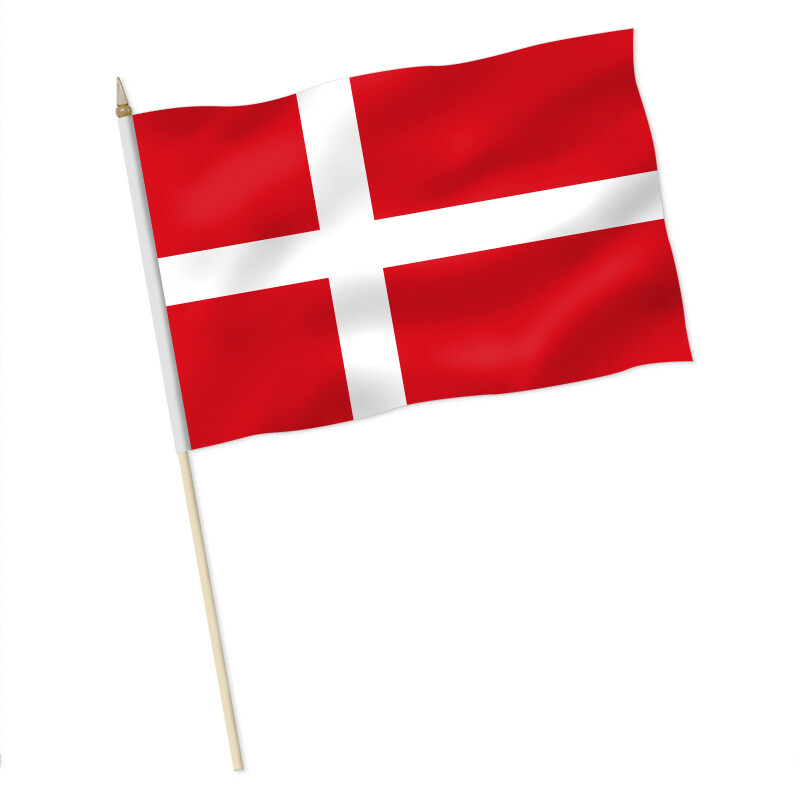 Stockflagge Stockfahne Dänemark 60x90cm Fahne Flagge mit Stock 