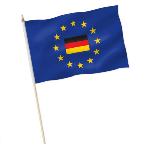 Stock-Flagge : Europa mit Deutschland in der Mitte / Premiumqualität
