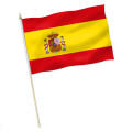 Stock-Flagge : Spanien mit Wappen / Premiumqualität