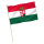 Stock-Flagge : Ungarn mit Wappen / Premiumqualität