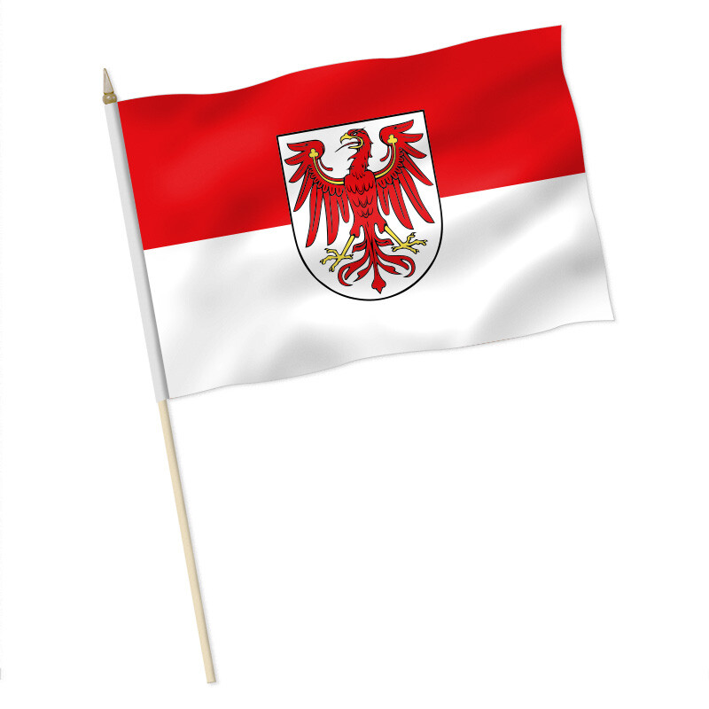 Stock-Flagge : Brandenburg mit Wappen / Premiumqualität, 9,95 €