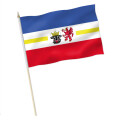 Stock-Flagge : Mecklenburg-Vorpommern mit Wappen /...