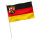 Stock-Flagge : Rheinland-Pfalz mit Wappen / Premiumqualität