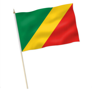 Stock-Flagge : Kongo Brazzaville / Premiumqualität