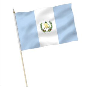 Stock-Flagge : Guatemala mit Wappen / Premiumqualität