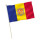 Stock-Flagge : Andorra mit Wappen / Premiumqualität