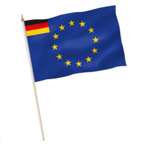 Stock-Flagge : Europa mit Deutschland im Eck / Premiumqualität