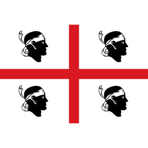 Tischflagge 15x25 : Sardinien