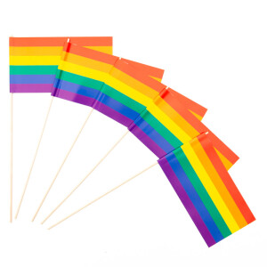 Papierfähnchen: Regenbogen