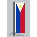 Hochformats Fahne Philippinen 80x200 cm seitliche Karabiner + Hohlsaum für Mast mit Ausleger