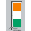 Hochformats Fahne Elfenbeinküste Cote dIvoire