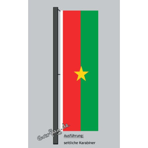 Hochformats Fahne Burkina Faso