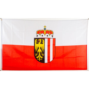 Flagge 90 x 150 : Oberösterreich mit Wappen