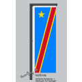 Hochformats Fahne Kongo, Kinshasa