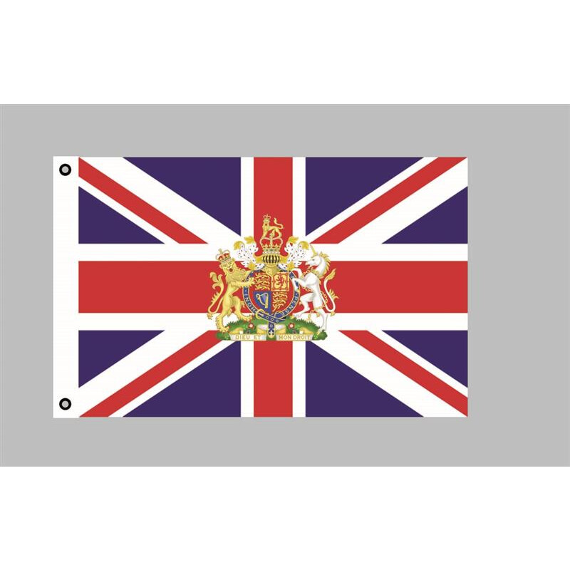 Fahne Großbritannien mit Wappen Flagge britische Hissflagge 90x150cm 
