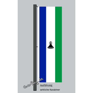 Hochformats Fahne Lesotho