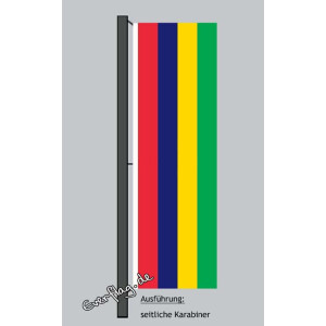 Hochformats Fahne Mauritius