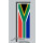 Hochformats Fahne Südafrika