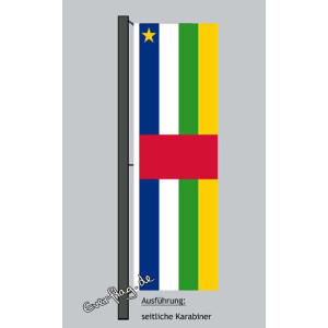 Hochformats Fahne Zentralafrikanische Rep.