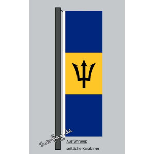 Hochformats Fahne Barbados