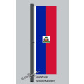 Hochformats Fahne Haiti mit Wappen