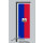 Hochformats Fahne Haiti mit Wappen