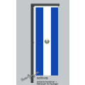 Hochformats Fahne El Salvador mit Wappen