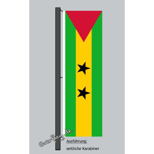 Hochformats Fahne Sao Tome & Principe