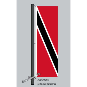 Hochformats Fahne Trinidad & Tobago