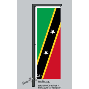Hochformats Fahne St. Kitts & Nevis