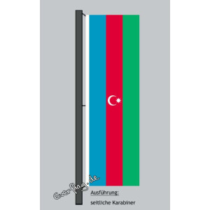 Hochformats Fahne Aserbaidschan