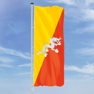 Hochformats Fahne Bhutan