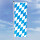 Hochformats Fahne Bayern Raute o. Wappen 100x300 cm seitliche Karabiner + Hohlsaum für Mast mit Ausleger