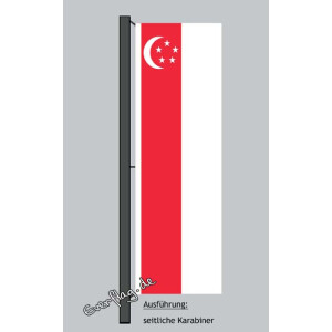 Hochformats Fahne Singapur