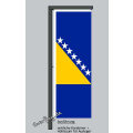 Hochformats Fahne Bosnien &amp; Herzegowina