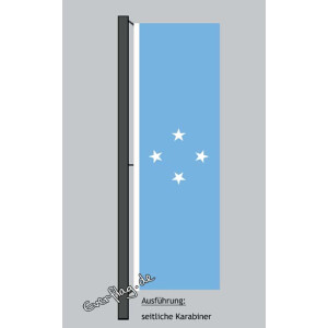 Hochformats Fahne Mikronesien