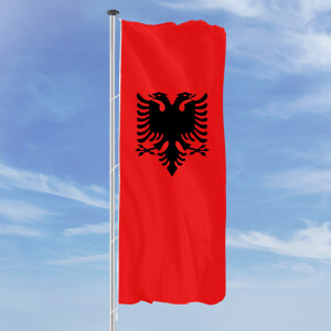 Hochformats Fahne Albanien