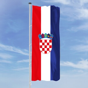 Hochformats Fahne Kroatien