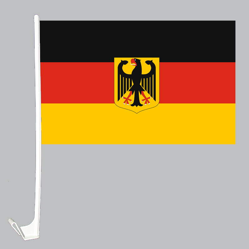2x Deutschland Fahne mit Adler Aufkleber Germany Flagge Reichsadler Sticker 