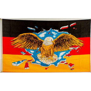 Fahne Deutschland breiter Adler Hissflagge 90 x 150 cm Flagge 