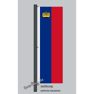 Hochformats Fahne Liechtenstein