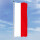 Hochformats Fahne Polen ohne Wappen