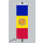 Banner Fahne Andorra mit Wappen 80x200 cm ohne Ringbandsicherung